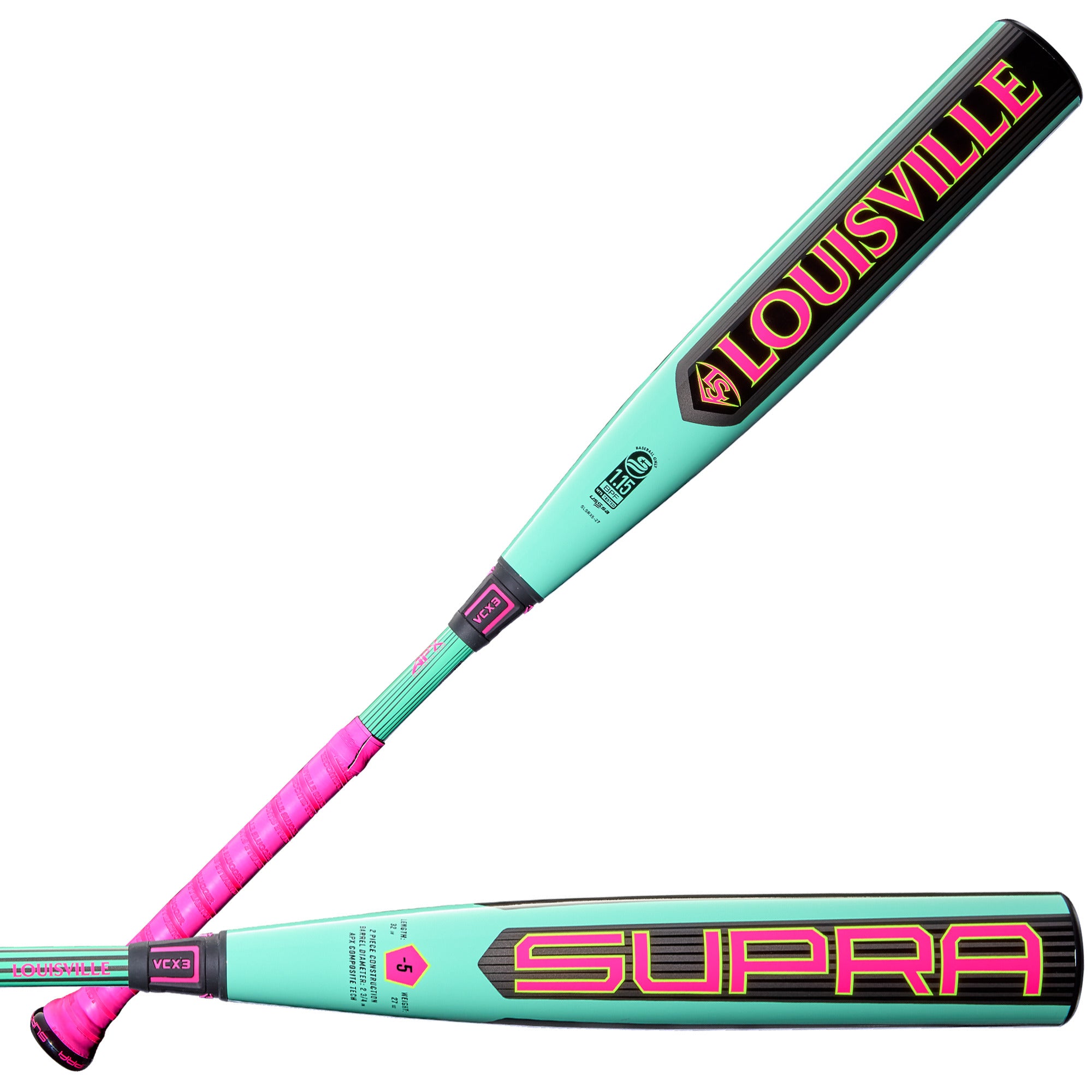 Louisville Slugger 2026 Supra 2-Piece Composite -5 USSSA 2-3/4" Barrel Baseball Bat - Image 2